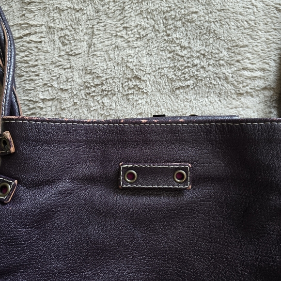 Emanuel Ungaro Paris Leather Fringe Crossbody Bag Boho Hippie Festival Purse - Picture 10 of 16